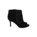 Nine West Ankle Boots: Black Solid Shoes - Women's Size 7 - Peep Toe