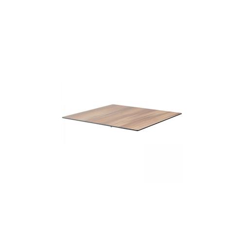 Oviala Business Tischplatte Laminat 70x70 cm Eiche dunkel - Oviala