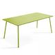 Oviala Business Rechteckiger Gartentisch aus grünem Metall - Oviala