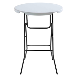 Oviala Business Rekkem Stehtisch HDPE 80 x 80 x 110cm x5 Weiß Image