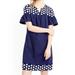 J. Crew Dresses | J. Crew Bell Sleeve Fringe Dot Shift Dress | Color: Blue/White | Size: 4