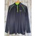 Under Armour Jackets & Coats | Men's Under Armour Loose Fit Gray & Green 1/4 Zip Long Sleeve Heat Gear Large | Color: Gray | Size: L
