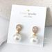 Kate Spade Jewelry | Kate Spade Earrings Pearl Crystal Earrings | Color: Gold/White | Size: Os
