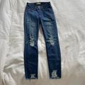 Madewell Jeans | High Rise, Skinny, Distressed Jeans From Madewell | Color: Blue | Size: 25