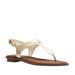 Michael Kors Shoes | Michael Kors Mk Plate Thong Leather Flat Sandals Ankle Strap Pale Gold Size 9.5 | Color: Gold | Size: 9.5