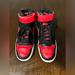 Nike Shoes | Boys Nike High Top Sneakers | Color: Black/Red | Size: 6b