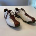 Adidas Shoes | Adidas Adipure Tp Leather Men's Golf Shoes Q44796 Size 7.5 | Color: Brown/White | Size: 7.5