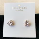 Kate Spade Jewelry | Kate Spade Earrings Crystal Stud Earrings | Color: Gold/White | Size: Os