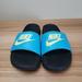 Nike Shoes | Nike Womens Benassi Jdi 343881 016 Blue Slip On Slide Sandal Size 10 | Color: Blue | Size: 7.5