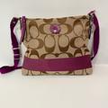 Dooney & Bourke Bags | Coach Crossbody Strap Shoulder Bag | Color: Brown/Purple/Tan | Size: Os