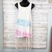 Anthropologie Tops | Anthro Sparkle & Fade Tie Dye Torn Fringe Tank Top | Color: Blue/Pink | Size: Xs