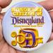 Disney Accessories | Disneyland Button Pin Honorary Citizen Collectible Limited Edition Disney 2.5” | Color: Blue/Orange | Size: Os