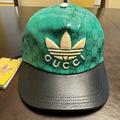 Gucci Accessories | New Authentic Gucci X Adidas Gg Supreme Logo Baseball Hat Size L | Color: Green/White | Size: L / 59 Cm