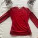 Michael Kors Tops | Michael Kors Top Red Long Sleeve. Size Pm | Color: Gold/Red | Size: Sp