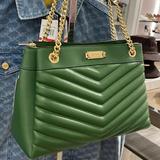 Michael Kors Bags | Michael Kors Whitney Women Ladies Medium Tote Shoulder Handbag Bag Purse Green | Color: Gold/Green | Size: Medium