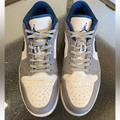 Nike Shoes | Nike Air Jordan 1 Retro Low True Blue Cement Size 11.5 Sneakers | Color: Blue/Gray | Size: 11.5