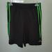 Adidas Bottoms | Adidas Climalite Boys Youth Black Green Striped Athletic Basketball Shorts Large | Color: Black/Green | Size: Lb