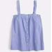 J. Crew Tops | J. Crew Button-Front Ruffle Top, Size 6, Euc. | Color: Blue/White | Size: 6