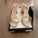 Gucci Shoes | Gucci Marmont Gg Ankle Strap Sandal | Color: White | Size: 38