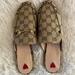 Gucci Shoes | Authentic Gucci Jumbo Gg Princetown Mules | Color: Gold | Size: 7.5 (38)