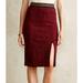 Anthropologie Skirts | Anthropologie Maeve Quilted Skirt Slit Pull On Knee Length Red Maroon Small S | Color: Black/White | Size: 8