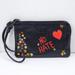 Coach Bags | Coach No Hate Upcycled Hand-Painted Leather Wristlet (32424) | Color: Black | Size: 6"L X 4"H