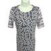 Lularoe Dresses | Lularoe Julia Gray Stripes And Polka Dots Soft Stretch Dress Size Xs | Color: Gray/White | Size: Xs