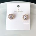 Kate Spade Jewelry | Kate Spade New York Clear Sparkle Cubic Zirconia Earrings | Color: Gold/White | Size: Os