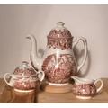 Vintage Ironstone, 17th Century England - Royal Tudor - Kaffee/Tee Set, Kaffekanne, Zuckedose, Milchkännchen