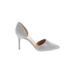 J.Crew Factory Store Heels: D'Orsay Stilleto Cocktail Party Gray Solid Shoes - Women's Size 11 - Pointed Toe