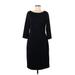 Talbots Casual Dress - Sheath: Black Solid Dresses - Women's Size Medium