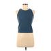 Everlane Active Tank Top: Blue Solid Activewear - Women's Size Medium