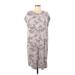 Workshop Republic Clothing Casual Dress: Gray Acid Wash Print Dresses - Women's Size Large