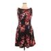 American Living Casual Dress - A-Line Boatneck Sleeveless: Black Print Dresses - Women's Size 14