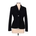 J.Crew Wool Blazer Jacket: Below Hip Black Print Jackets & Outerwear - Women's Size 8