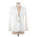 J.Crew Factory Store Blazer Jacket: Below Hip White Solid Jackets & Outerwear - Women's Size 6