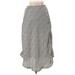 Sienna Sky Casual Midi Skirt Long: Gray Leopard Print Bottoms - Women's Size X-Small