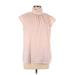 Who What Wear Sleeveless Blouse: Pink Tops - Women's Size Large