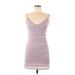 Urban Outfitters Casual Dress - Bodycon V Neck Sleeveless: Pink Solid Dresses - Women's Size Medium