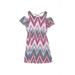 THREE PINK HEARTS Dress - A-Line: Pink Chevron Skirts & Dresses - Kids Girl's Size 12