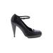 Lanvin Heels: Pumps Stilleto Cocktail Black Print Shoes - Women's Size 36 - Round Toe