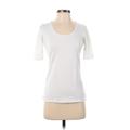 White + Warren Short Sleeve T-Shirt: White Tops - Women's Size Small