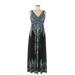 INC International Concepts Casual Dress - Midi V Neck Sleeveless: Black Dresses - Women's Size Medium Petite