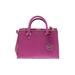 MICHAEL Michael Kors Leather Satchel: Pebbled Purple Print Bags