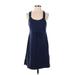 American Eagle Outfitters Casual Dress - A-Line Scoop Neck Sleeveless: Blue Solid Dresses - Women's Size Small