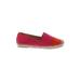 J.Crew Flats: Red Solid Shoes - Women's Size 9 - Almond Toe