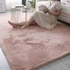 Guetto Faux Rabbit Fur Rug, Super Soft Shaped Chair Couch Cover Sofa Blanket Rug Imitation Rabbit Faux Fur Carpet,Pink,160x230 cm