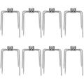 POPETPOP 8 Pcs Barbecue Fork Portable Barbecue Grill Barbeque Grill Metal Rotisserie Fork Grill Supplies Grill Rotisserie Meat Forks Portable BBQ Stainless Steel Rotating Rod Iron to Rotate