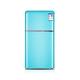 AQQWWER Mini Fridges Color Small Refrigerator, Small Home Office Red Refrigerator, Two-door Refrigerator (Color : Blue)