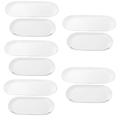 SAFIGLE 10 Pcs Stainless Steel Tray Oval Ring Decorative Trinket Dish Stainless Steel Serving Tray Metal Tray Accessories Organizer Tattoo Supplies Tea Tray Key Tray Jewelry Tray Desktop